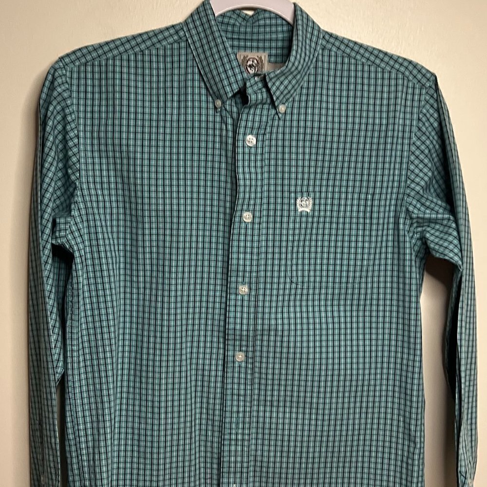 CINCH Women's Plaid Long Sleeve Button Down Shirt Size L